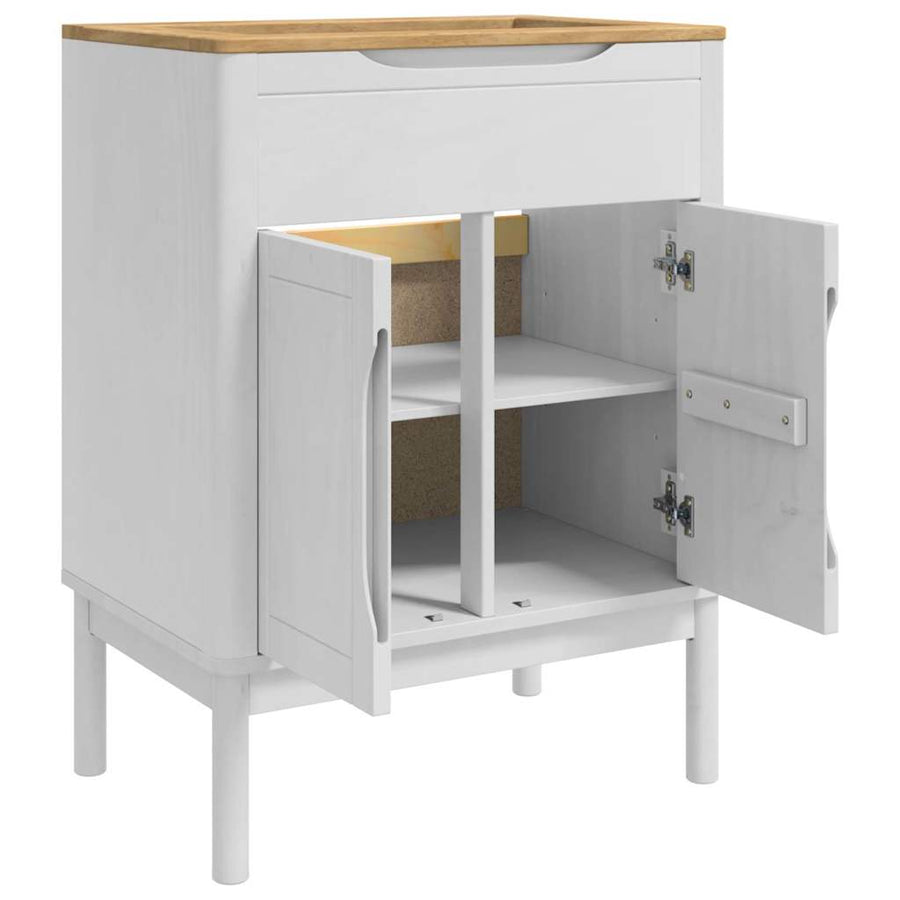 Badkamer wastafelkast met plank FLORO Wit 60 x 40 x 80 cm
