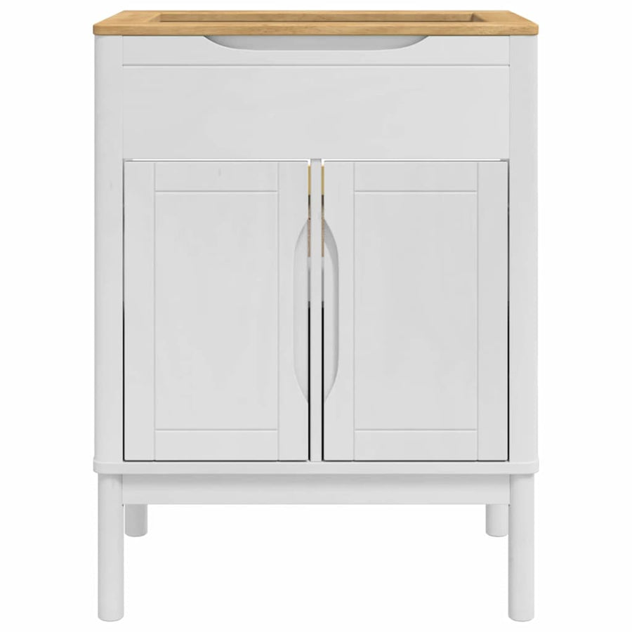 Badkamer wastafelkast met plank FLORO Wit 60 x 40 x 80 cm