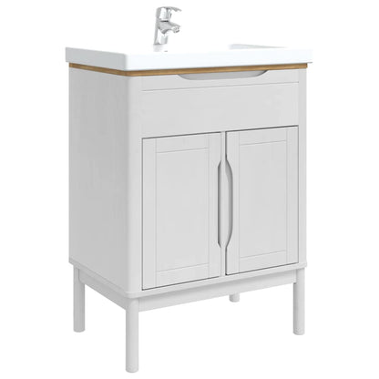 Badkamer wastafelkast met plank FLORO Wit 60 x 40 x 80 cm