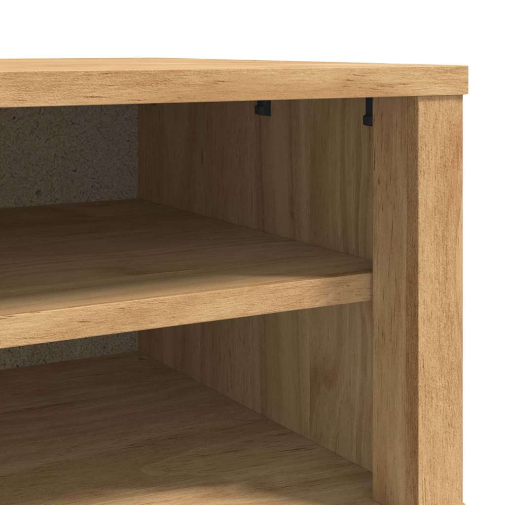 Hal bank met lade Wasbruin 115 x 40 x 45 cm Massief Vurenhout