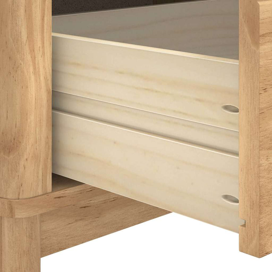 Hal bank met lade Wasbruin 115 x 40 x 45 cm Massief Vurenhout