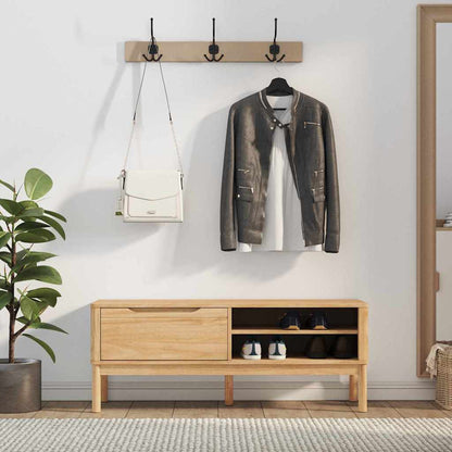 Hal bank met lade Wasbruin 115 x 40 x 45 cm Massief Vurenhout