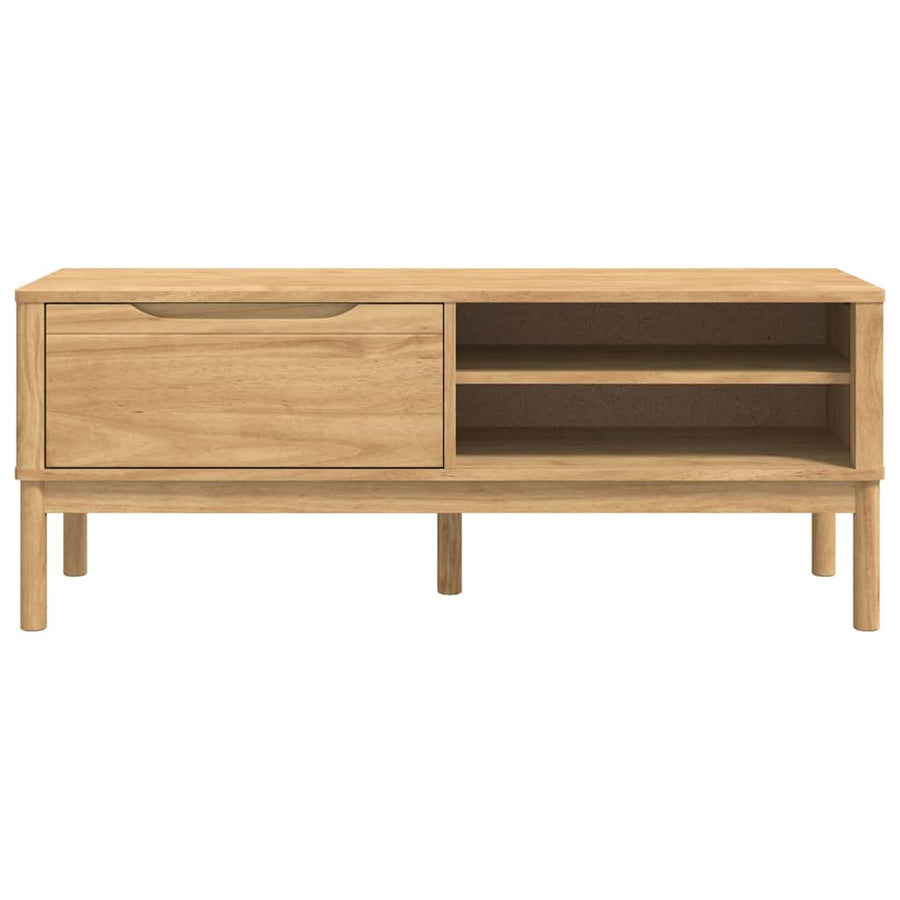 Hal bank met lade Wasbruin 115 x 40 x 45 cm Massief Vurenhout