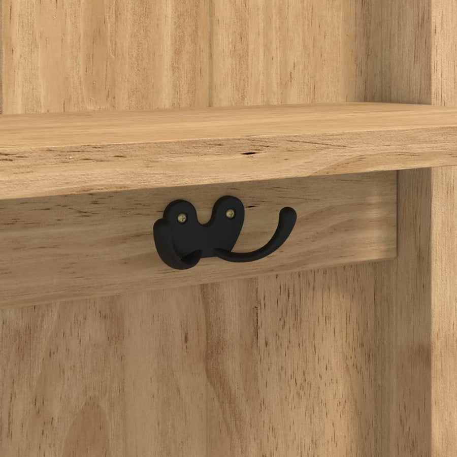 Halkast FLORO Wasbruin 50 x 40 x 158 cm Massief Vurenhout