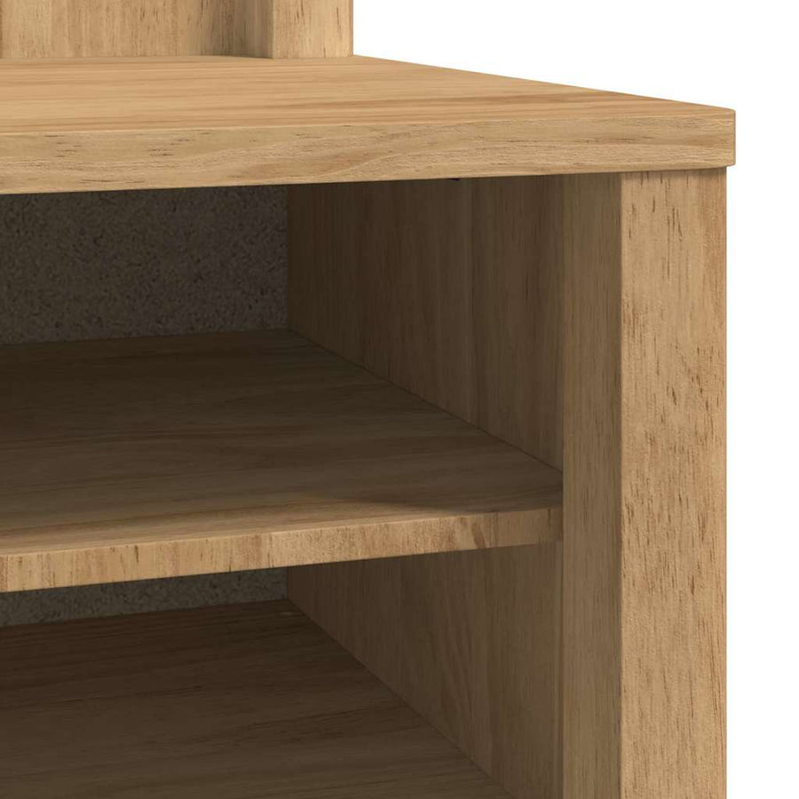 Halkast FLORO Wasbruin 50 x 40 x 158 cm Massief Vurenhout