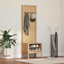 Halkast FLORO Wasbruin 50 x 40 x 158 cm Massief Vurenhout