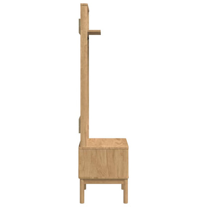 Halkast FLORO Wasbruin 50 x 40 x 158 cm Massief Vurenhout