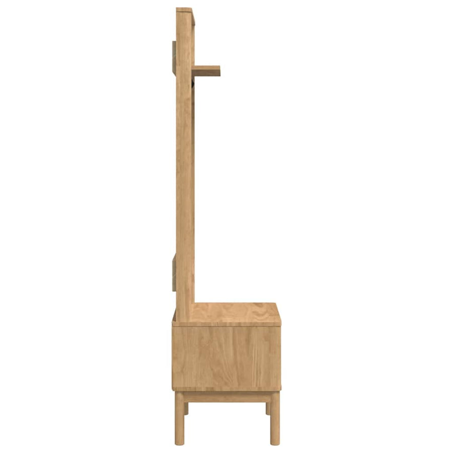 Halkast FLORO Wasbruin 50 x 40 x 158 cm Massief Vurenhout