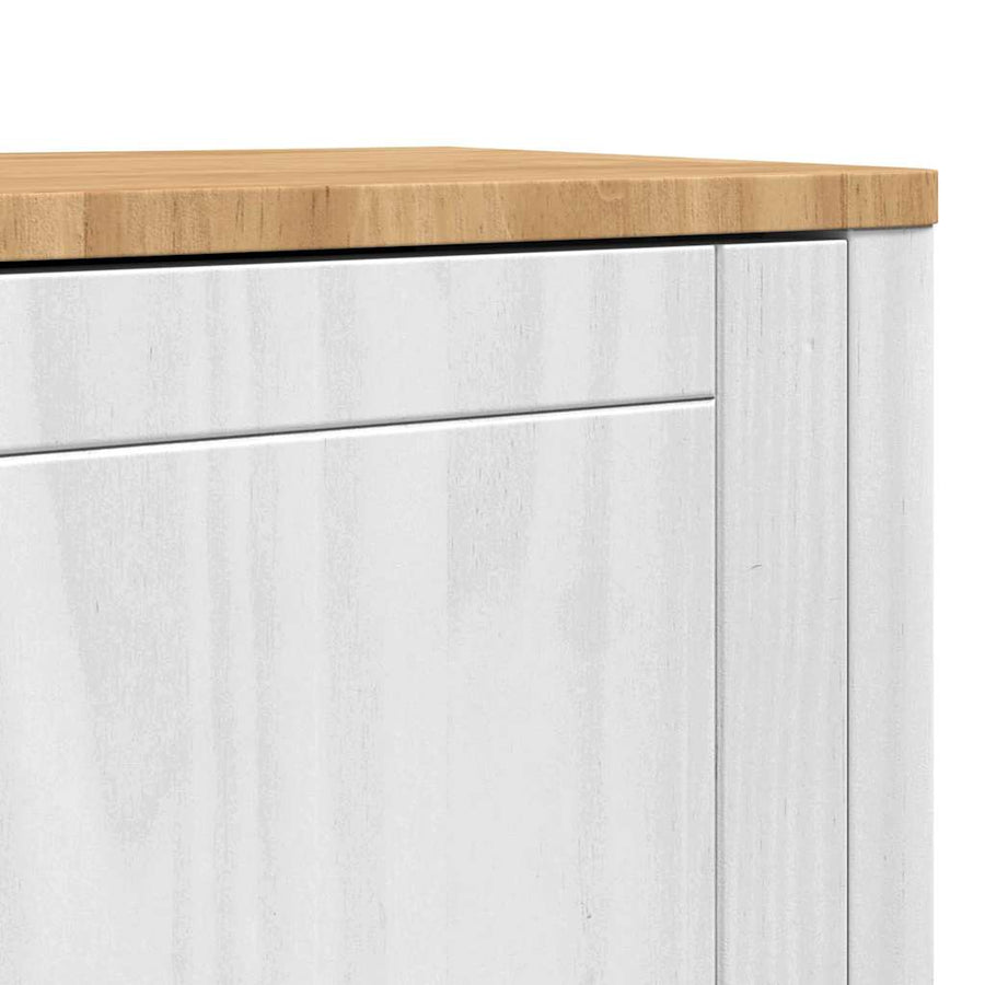 Dressoir Wit 70 x 30 x 70,5 cm Massief Vurenhout