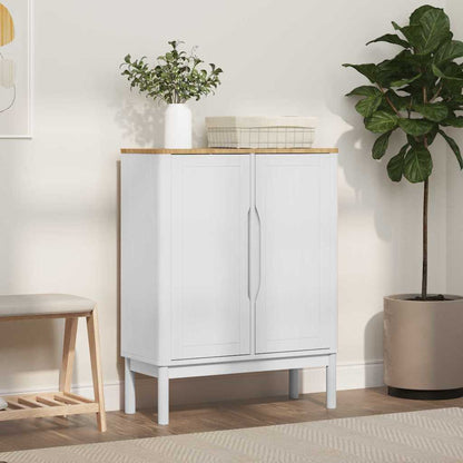 Dressoir Wit 70 x 30 x 70,5 cm Massief Vurenhout