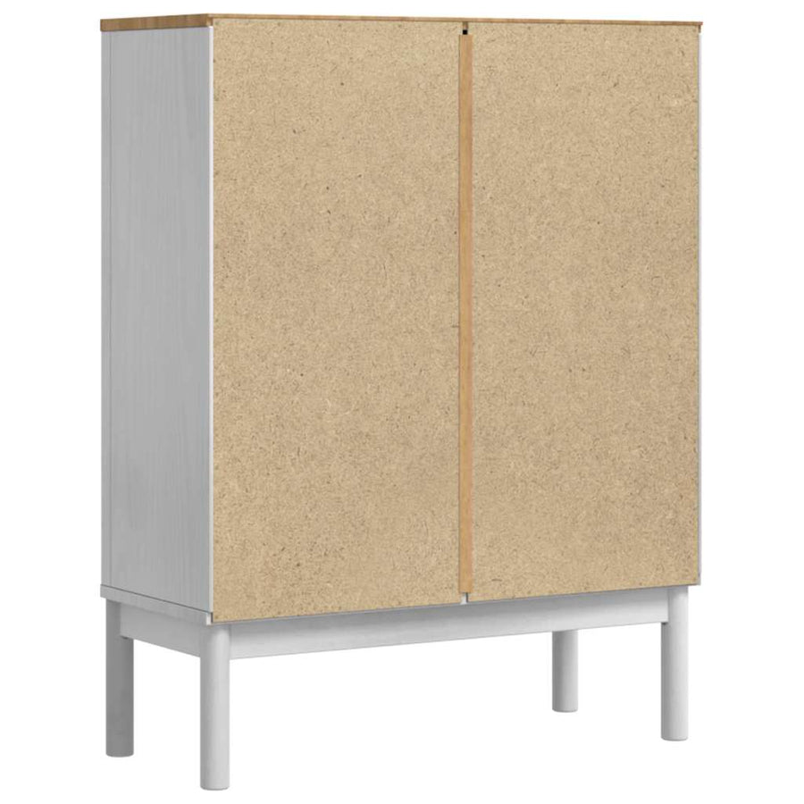 Dressoir Wit 70 x 30 x 70,5 cm Massief Vurenhout