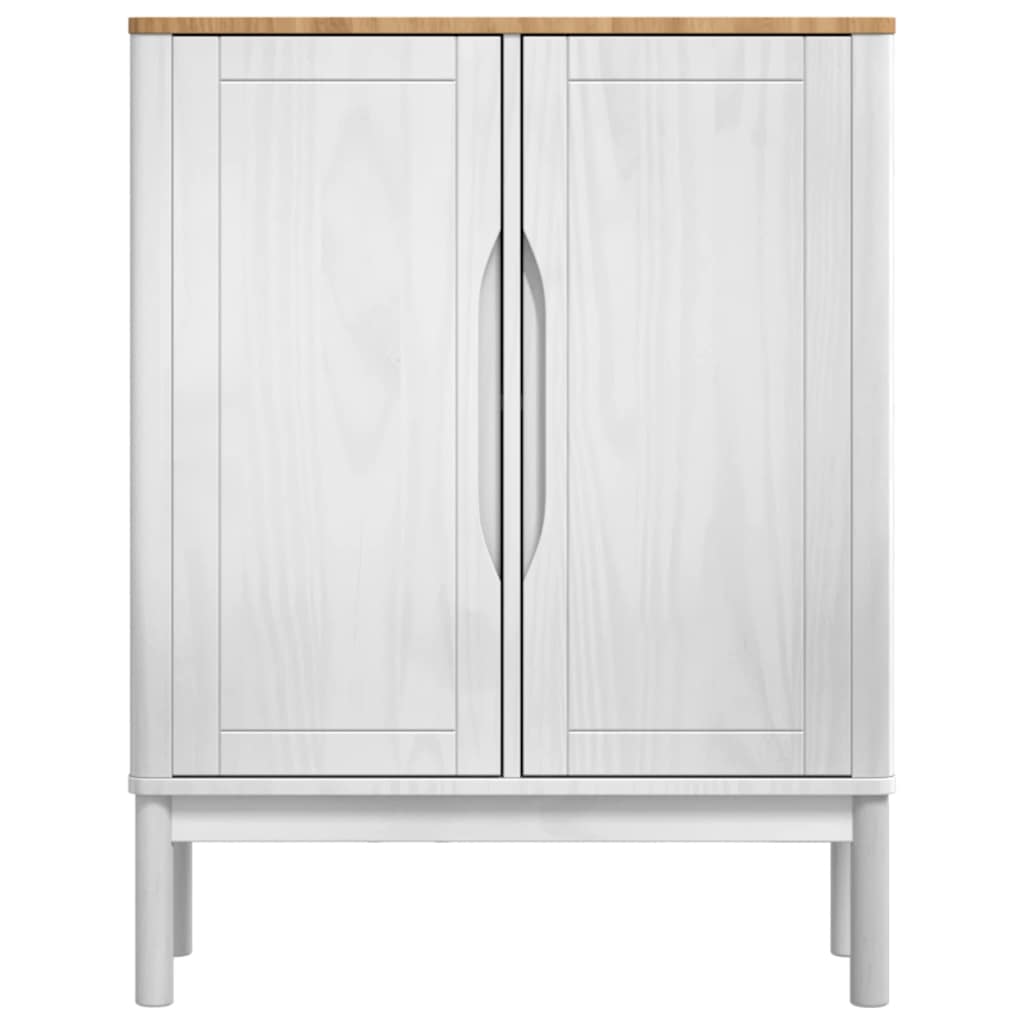 Dressoir Wit 70 x 30 x 70,5 cm Massief Vurenhout
