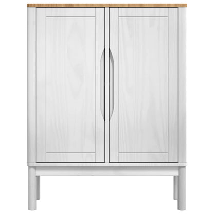 Dressoir Wit 70 x 30 x 70,5 cm Massief Vurenhout