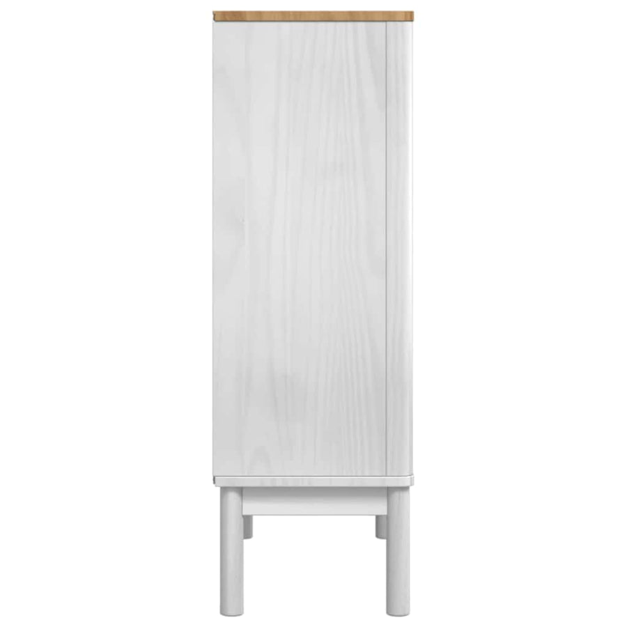 Dressoir Wit 70 x 30 x 70,5 cm Massief Vurenhout