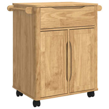 Keuken Trolley Wasbruin 72,5 x 45 x 80 cm Massief Vurenhout