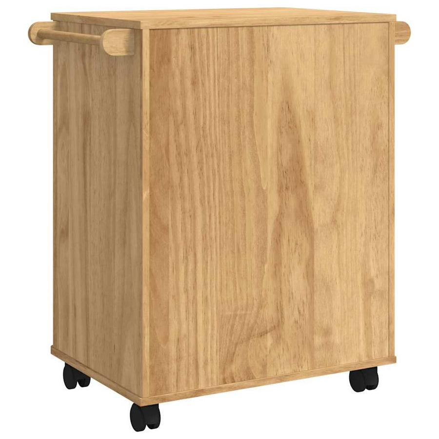 Keuken Trolley Wasbruin 72,5 x 45 x 80 cm Massief Vurenhout