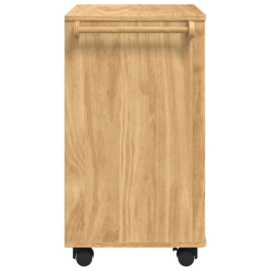 Keuken Trolley Wasbruin 72,5 x 45 x 80 cm Massief Vurenhout
