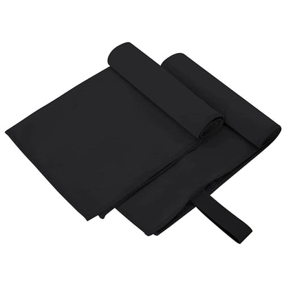 Sporthanddoeken 2 pcs Zwart 50 x 30 cm Polyester en polyamide