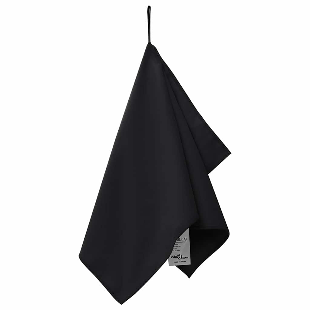 Sporthanddoeken 2 pcs Zwart 50 x 30 cm Polyester en polyamide