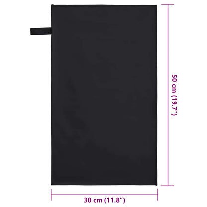Sporthanddoeken 2 pcs Zwart 50 x 30 cm Polyester en polyamide