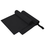 Sporthanddoeken 2 stuks 50x100 cm zwart polyester polyamide