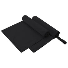 Sporthanddoeken 2 pcs Zwart 100 x 50 cm Polyester en polyamide