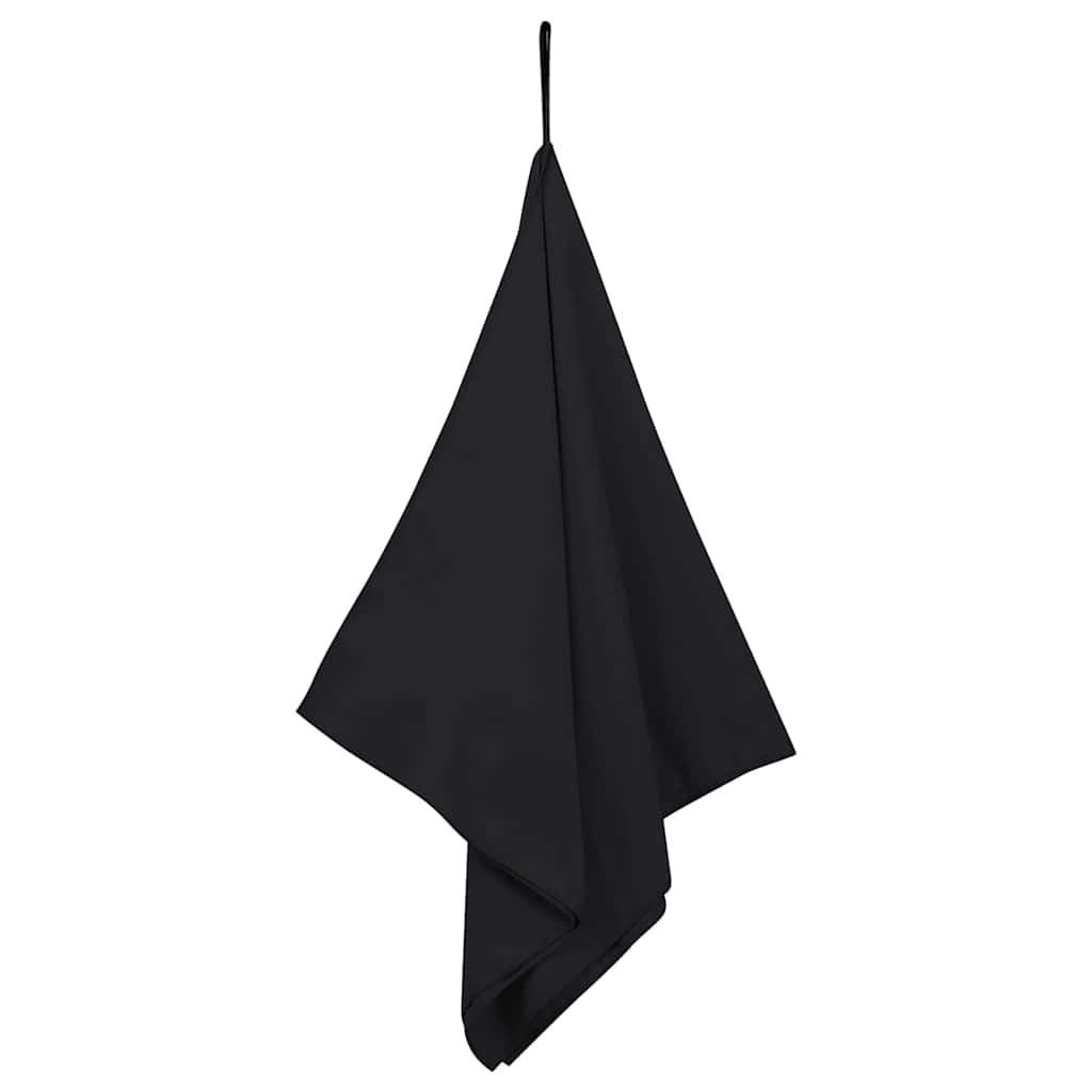 Sporthanddoeken 2 pcs Zwart 100 x 50 cm Polyester en polyamide