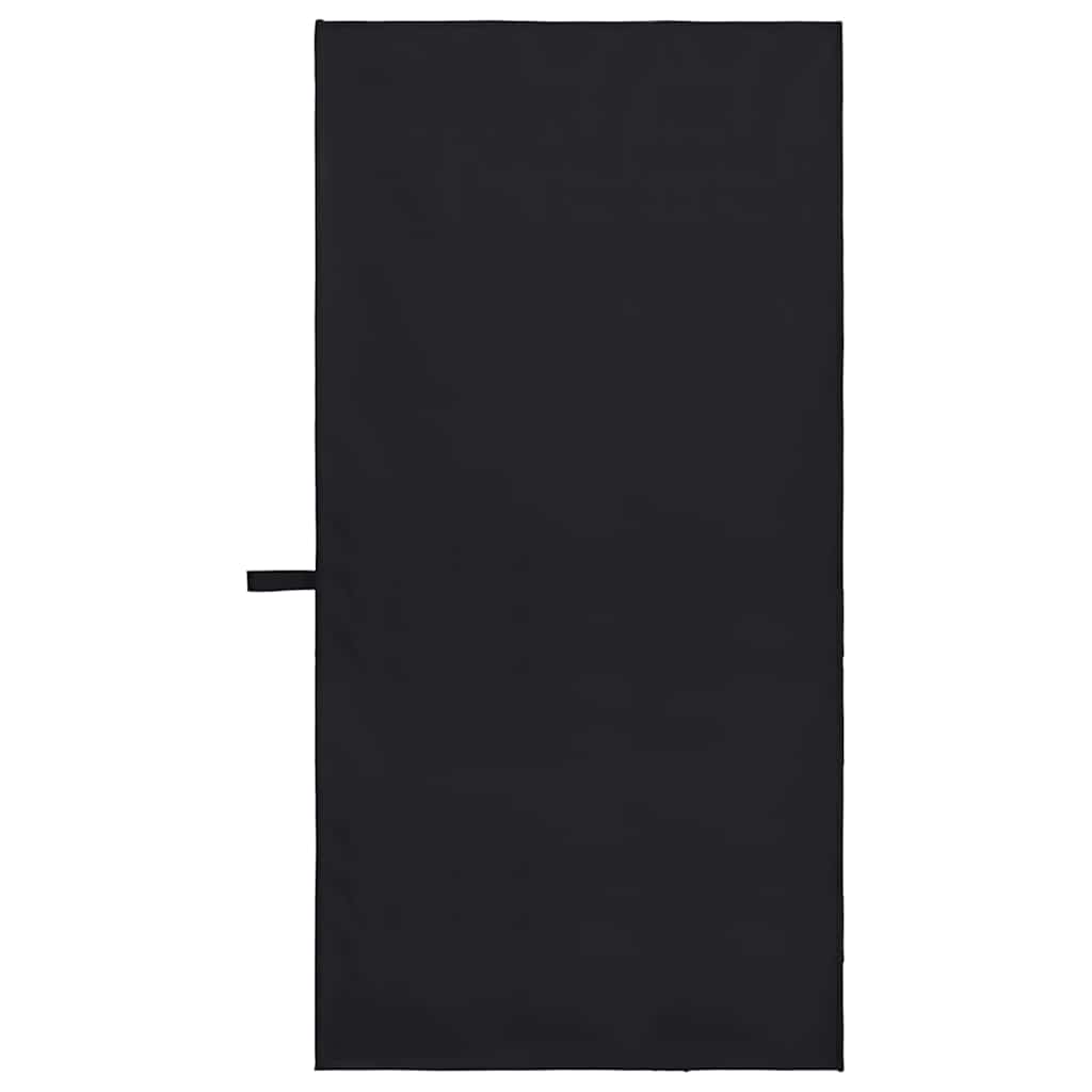 Sporthanddoeken 2 pcs Zwart 100 x 50 cm Polyester en polyamide