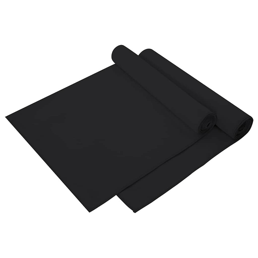 Sporthanddoeken 2 pcs Zwart 140 x 70 cm Polyester en polyamide