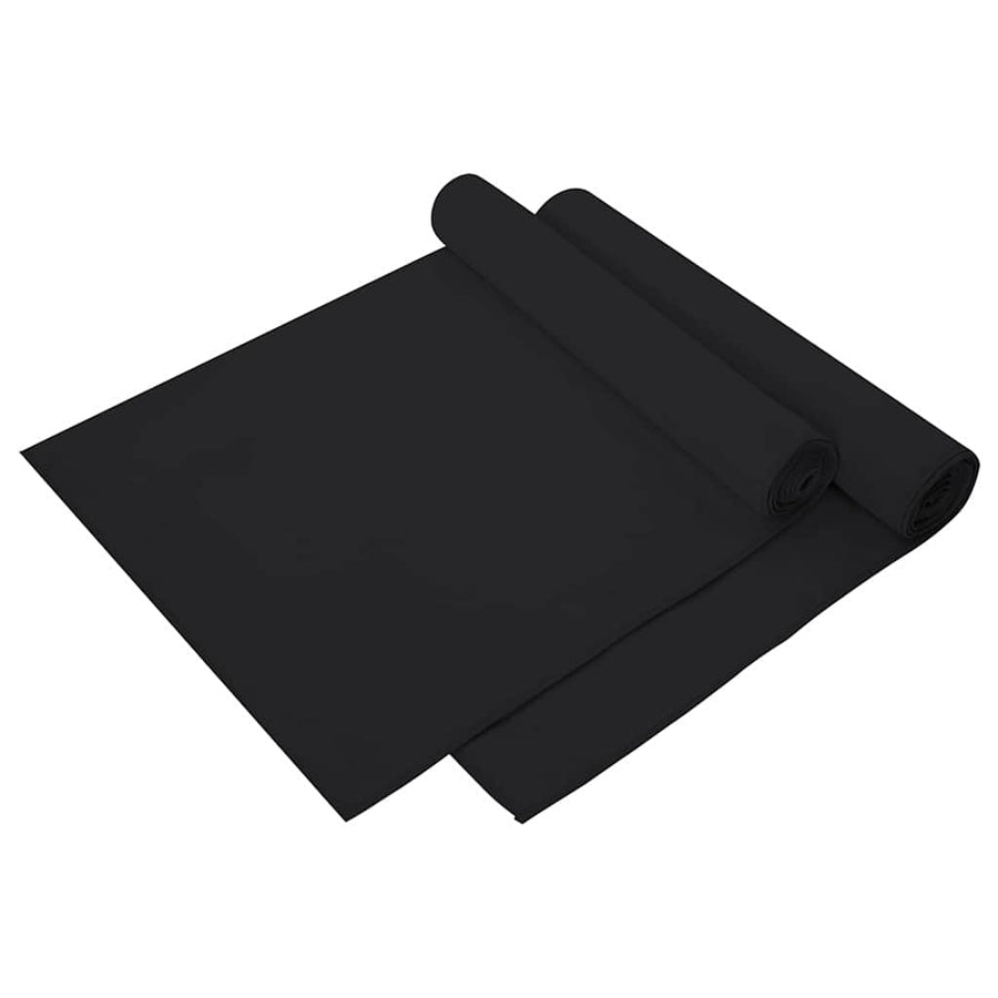 Sporthanddoeken 2 pcs Zwart 140 x 70 cm Polyester en polyamide