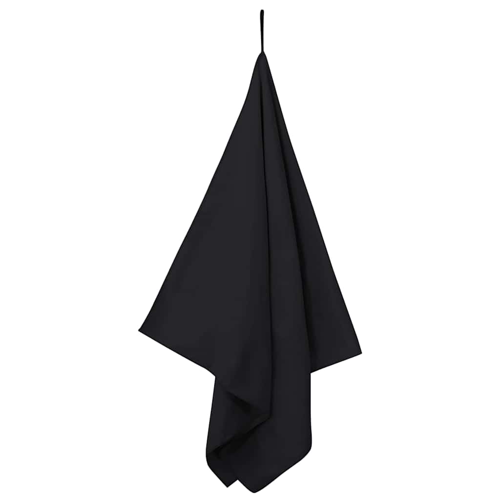 Sporthanddoeken 2 pcs Zwart 140 x 70 cm Polyester en polyamide