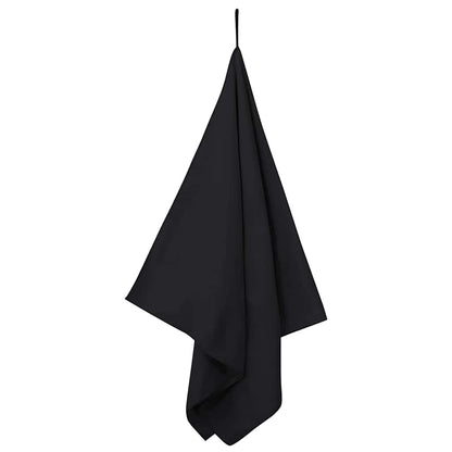 Sporthanddoeken 2 pcs Zwart 140 x 70 cm Polyester en polyamide