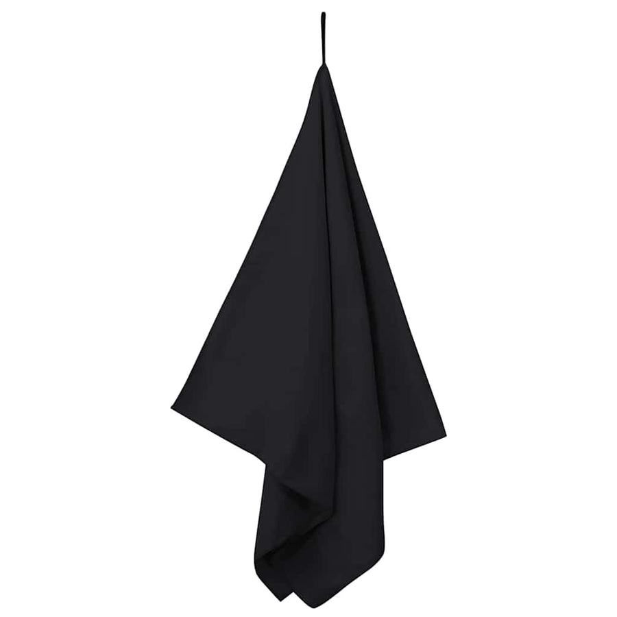 Sporthanddoeken 2 pcs Zwart 140 x 70 cm Polyester en polyamide