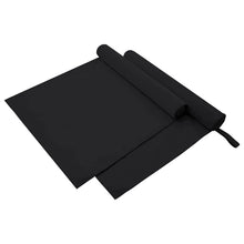 Sporthanddoeken 2 pcs Zwart 180 x 90 cm Polyester en polyamide