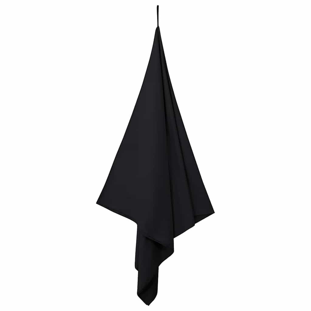 Sporthanddoeken 2 pcs Zwart 180 x 90 cm Polyester en polyamide