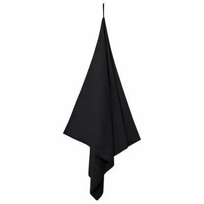 Sporthanddoeken 2 pcs Zwart 180 x 90 cm Polyester en polyamide