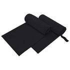 Sporthanddoeken set van 2 zwart 200x100 cm polyester polyamide