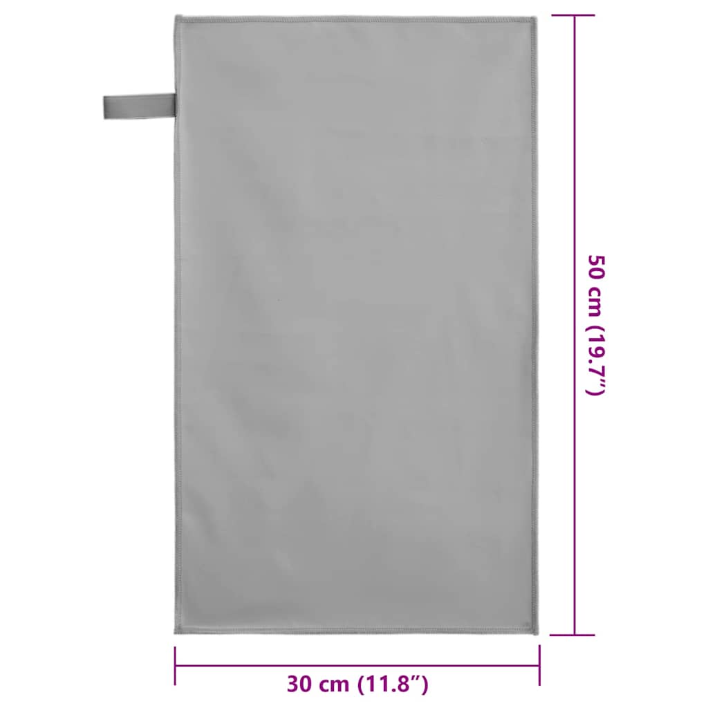 Sporthanddoeken 2 pcs Donkergrijs 50 x 30 cm