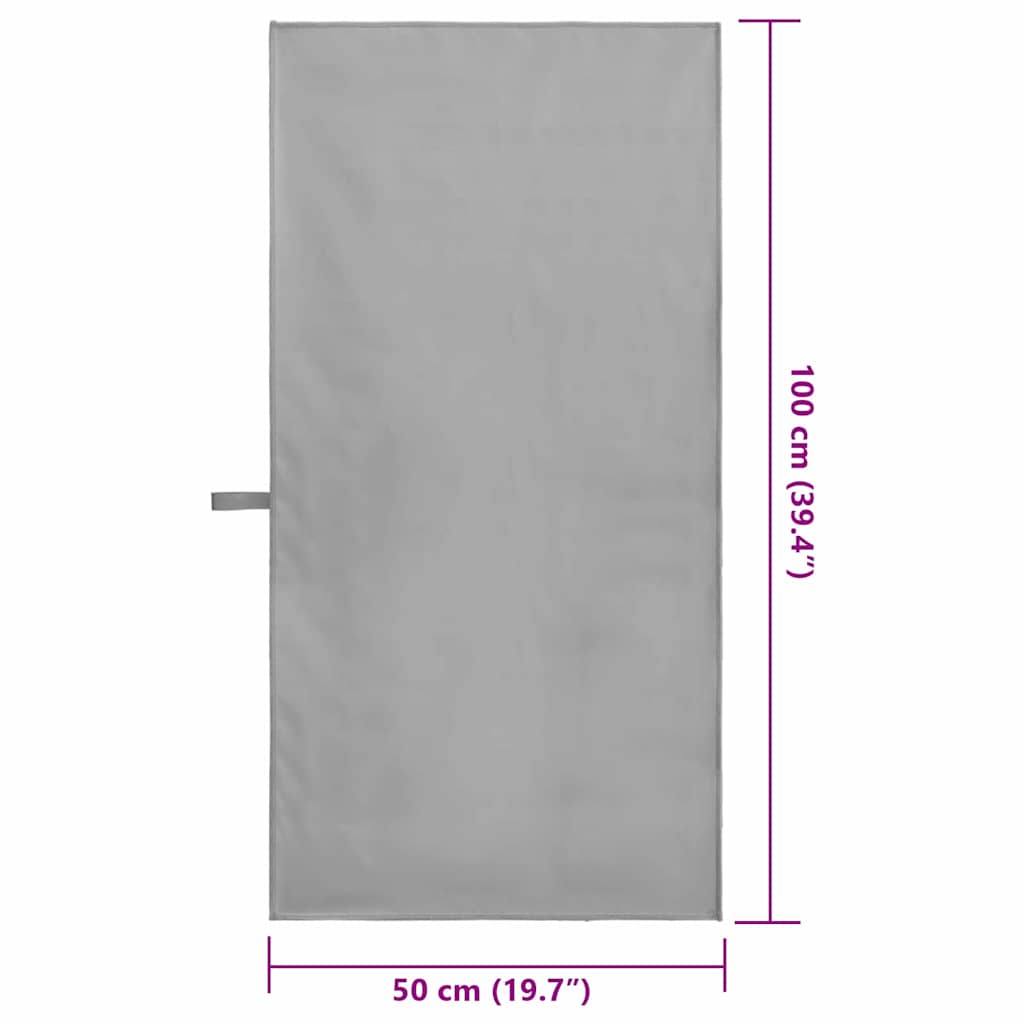 Sporthanddoeken 2 pcs Donkergrijs 100 x 50 cm