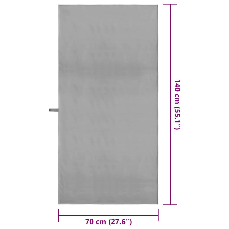 Sporthanddoeken 2 pcs Donkergrijs 140 x 70 cm