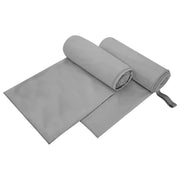 Sporthanddoeken 2 stuks 100x200 cm donkergrijs