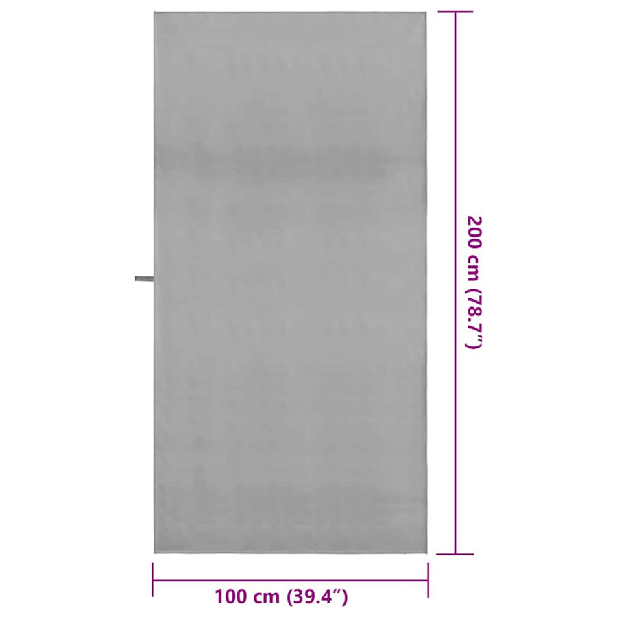 Sporthanddoeken 2 pcs Donkergrijs 200 x 100 cm