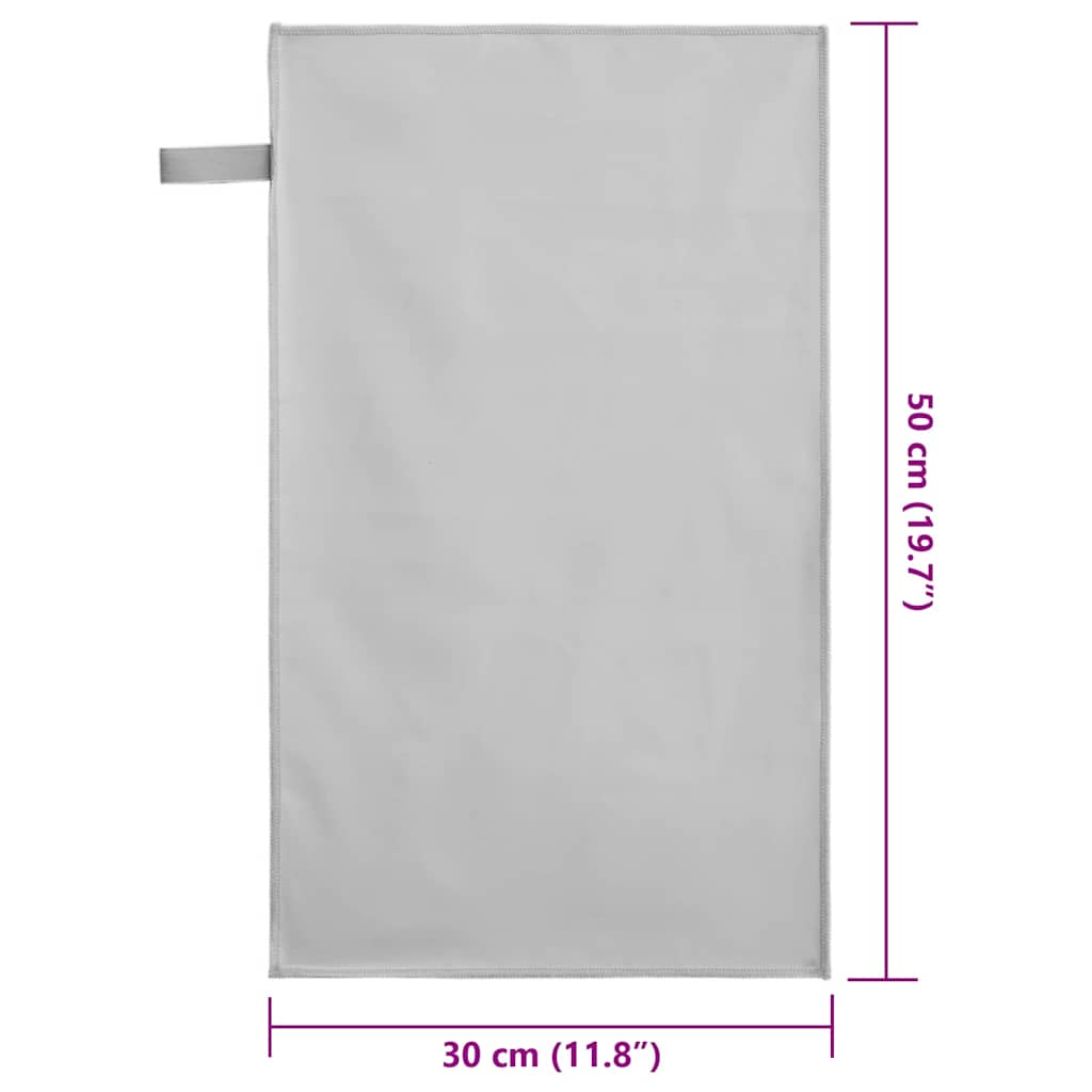 Sporthanddoeken 2 pcs Grijs 50 x 30 cm Polyester en polyamide