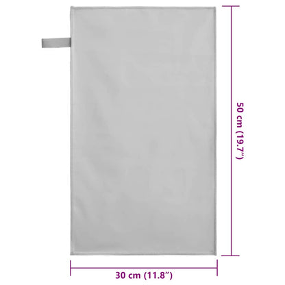 Sporthanddoeken 2 pcs Grijs 50 x 30 cm Polyester en polyamide