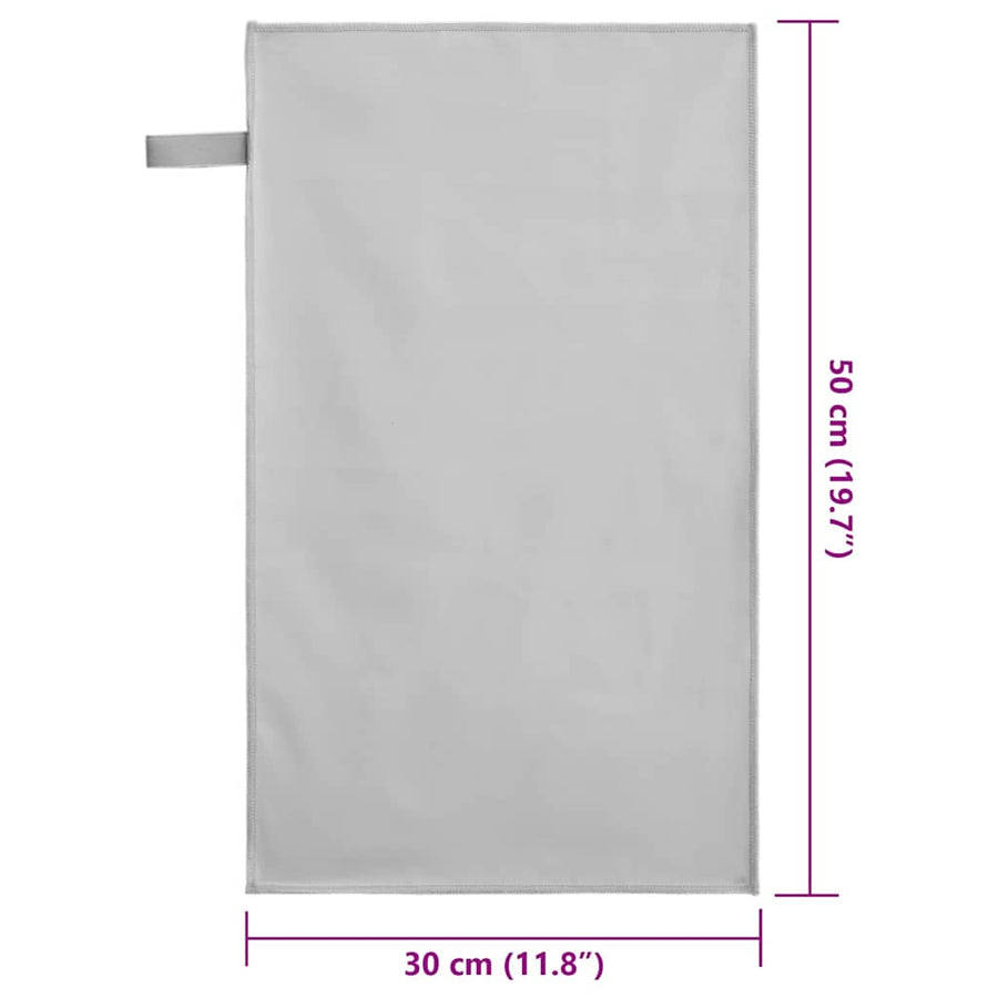 Sporthanddoeken 2 pcs Grijs 50 x 30 cm Polyester en polyamide