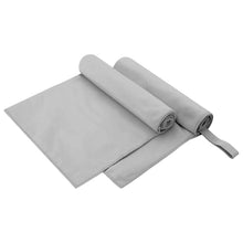 Sporthanddoeken 2 pcs Grijs 100 x 50 cm Polyester en polyamide