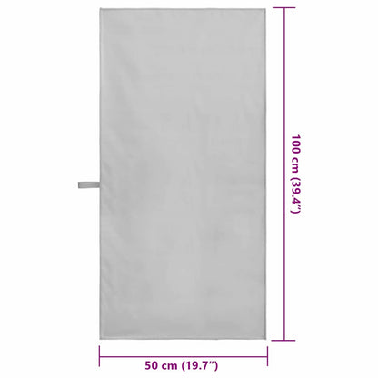 Sporthanddoeken 2 pcs Grijs 100 x 50 cm Polyester en polyamide