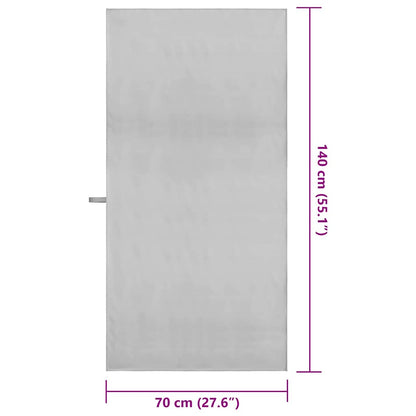 Sporthanddoeken 2 pcs Grijs 140 x 70 cm Polyester en polyamide