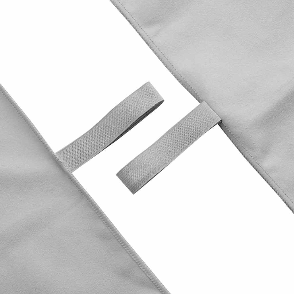 Sporthanddoeken 2 pcs Grijs 180 x 90 cm Polyester en polyamide