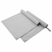 Sporthanddoeken 2 stuks grijs 180x90 cm polyester polyamide